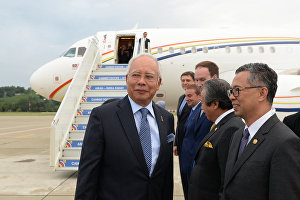 Prime Minister of Malaysia Najib Tun Razak arrives in Sochi for ASEAN-Russia Summit