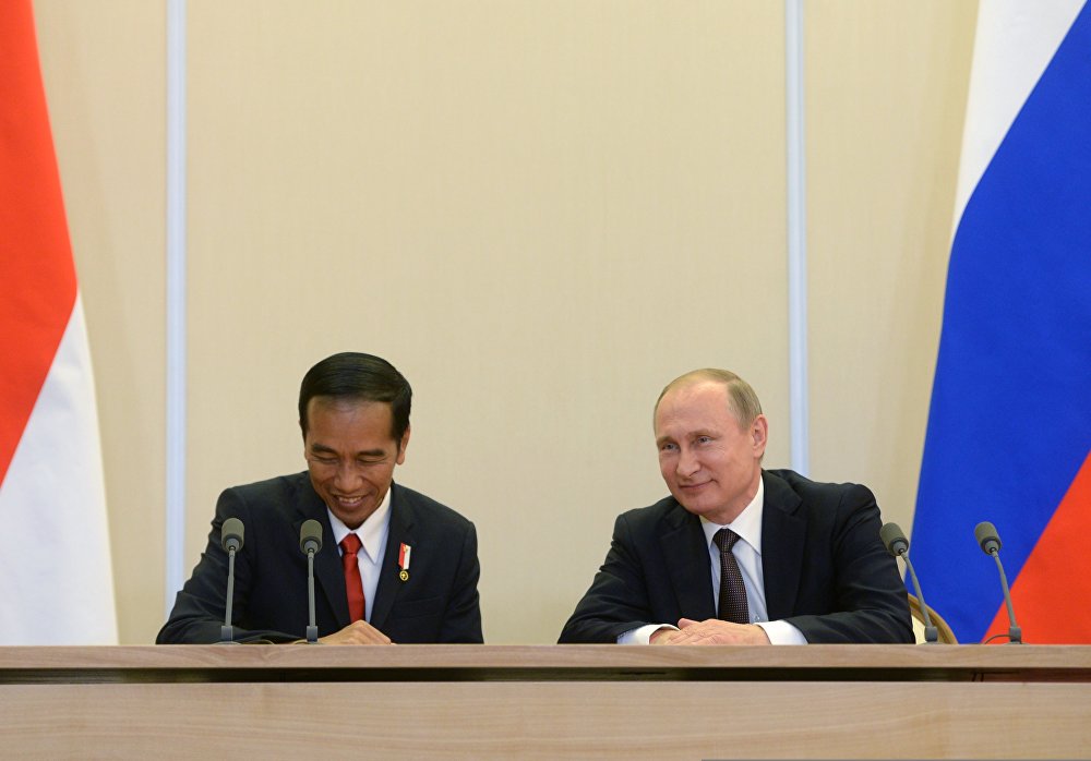 Ceremony of signing documents following Russian-Indonesian talks