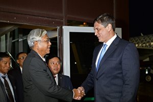 President of the Republic of the Union of Myanmar U Htin Kyaw arrives in Sochi for ASEAN-Russia Summit