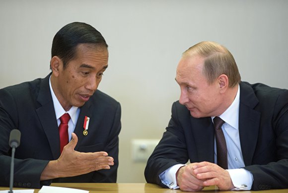 Vladimir Putin meets with Indonesian President Joko Widodo