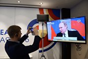 Работа Международного пресс-центра саммита Россия — АСЕАН