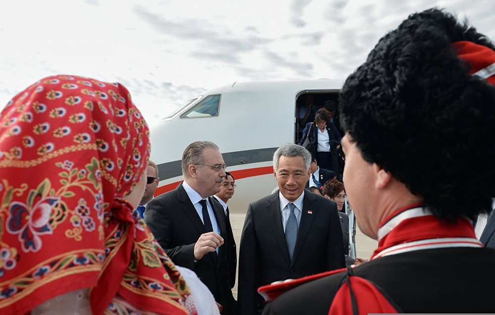 Prime Minister of Singapore Lee Hsien Loong arrives in Sochi for ASEAN-Russia Summit