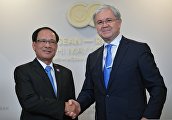 Bilateral meeting of SCO Secretary-General Rashid Alimov and ASEAN Secretary-General Le Luong Minh